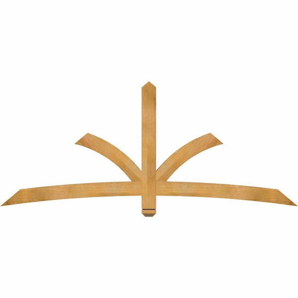 Ekena Millwork Davenport Rough Sawn Timber Gable Bracket, Western Red Cedar, 84"W x 35"H x 2"D x 4"F, 10/12 Pitch GBW084X35X0204DAV00RWR - main